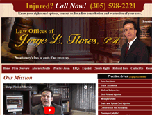 Tablet Screenshot of floreslawmiami.com